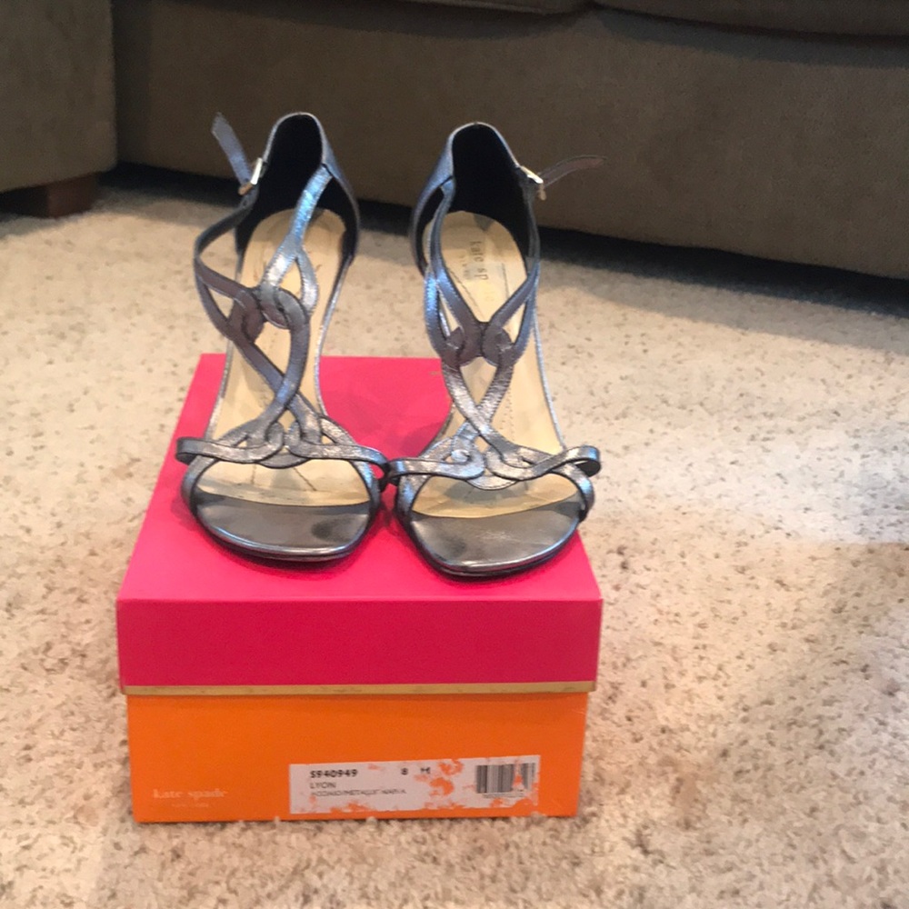 Kate spade platinum 3.5 inch heels
